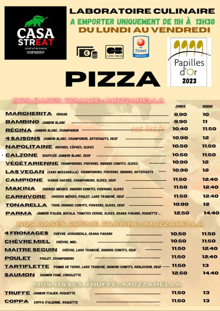 Casa Streat — carte page 1
