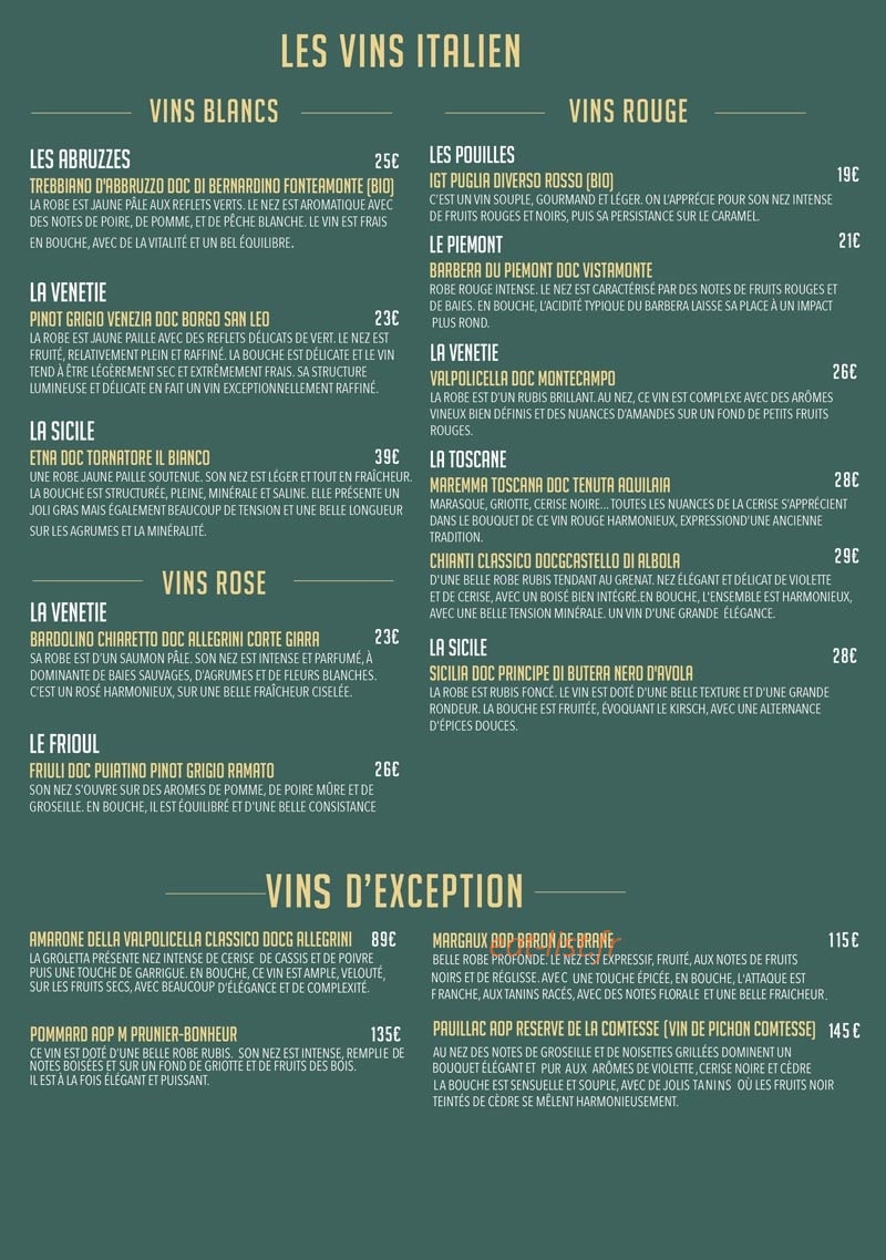 La Stradina — carte page 8