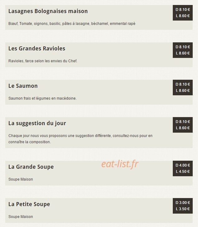Le comptoir de la ferme — carte page 5
