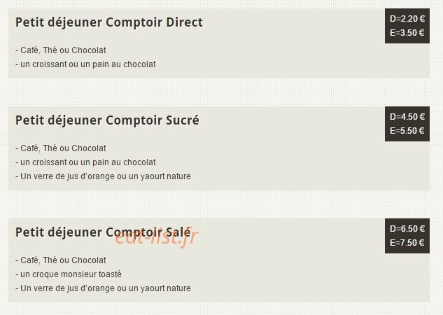 Le comptoir de la ferme — carte page 19