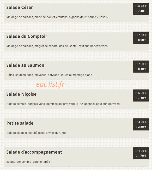 Le comptoir de la ferme — carte page 7