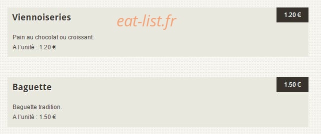Le comptoir de la ferme — carte page 12