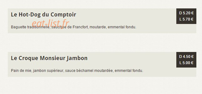 Le comptoir de la ferme — carte page 3