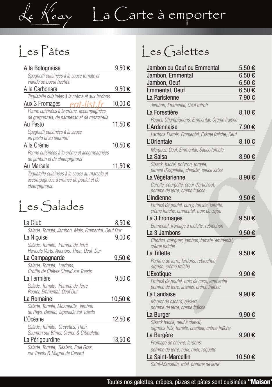 Le Kosy — carte page 2