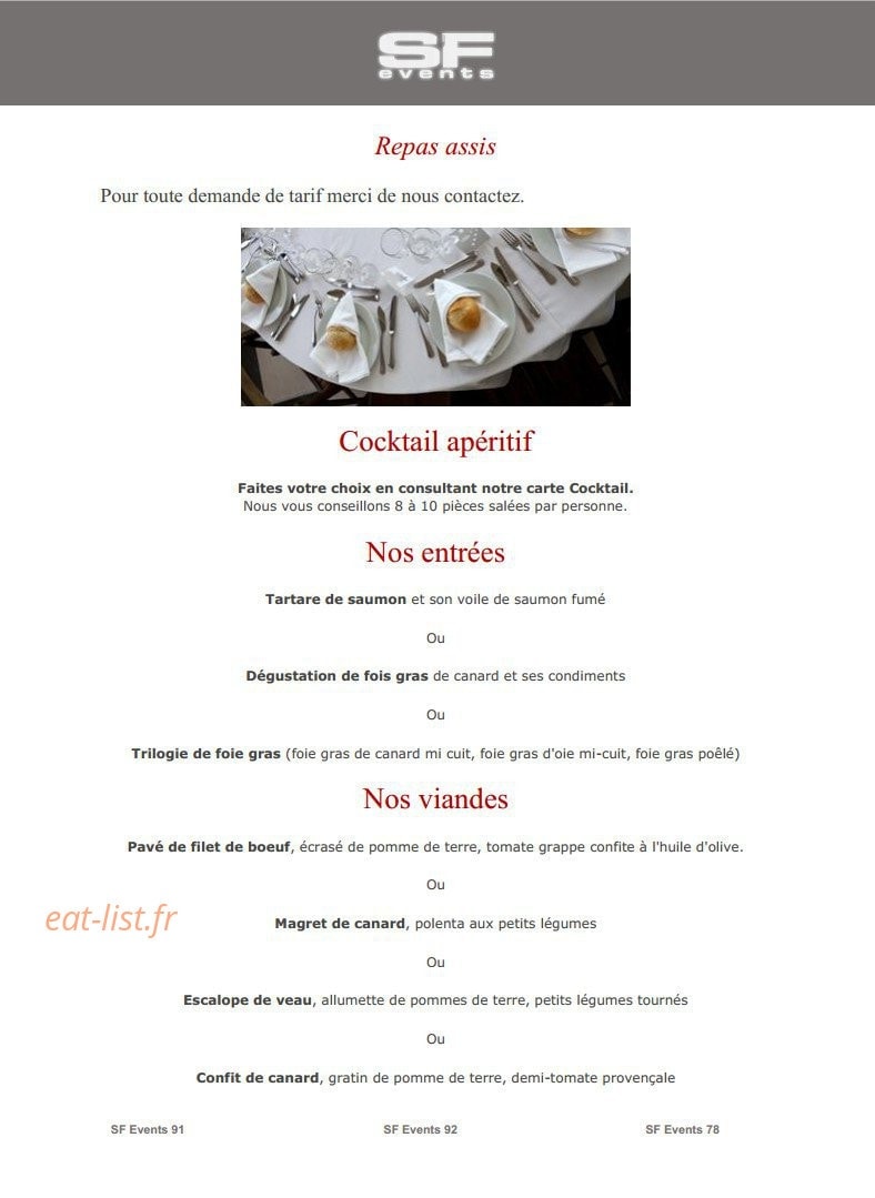 SF Events — carte page 18