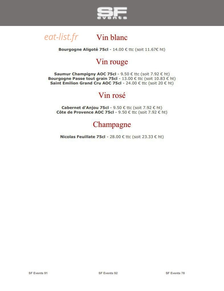 SF Events — carte page 21