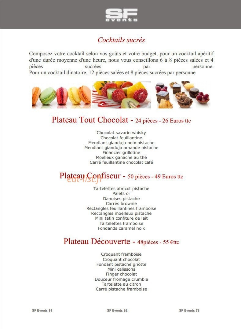 SF Events — carte page 30