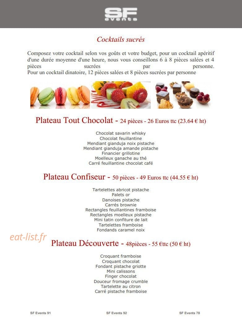 SF Events — carte page 15