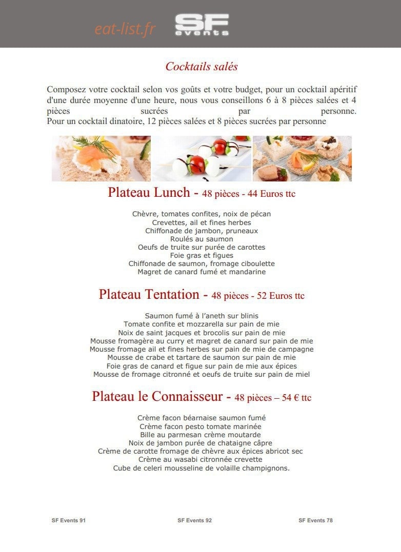 SF Events — carte page 27