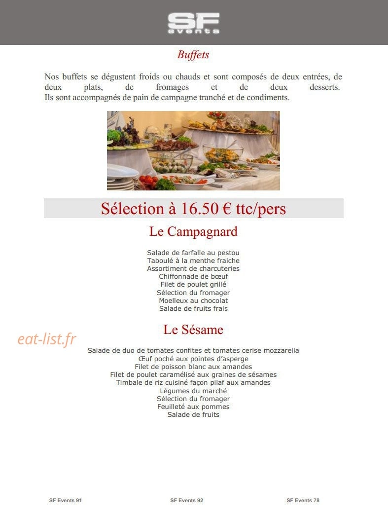 SF Events — carte page 22