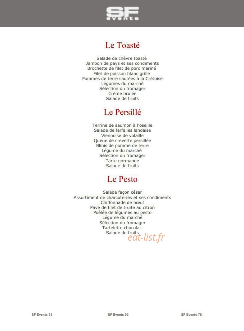 SF Events — carte page 8
