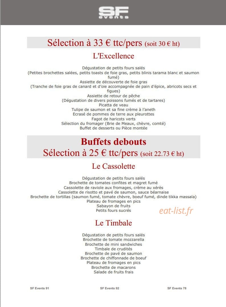 SF Events — carte page 11