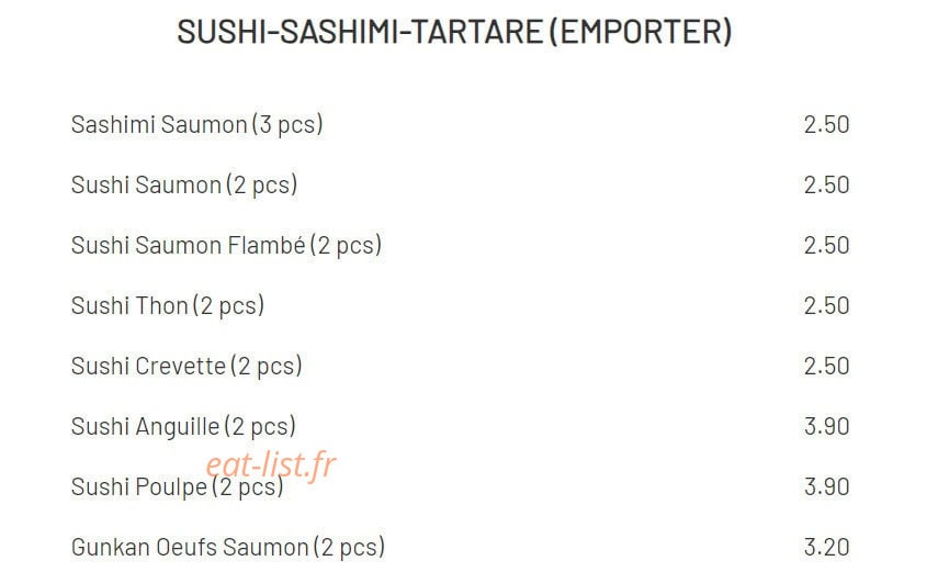 Sushisu — carte page 6