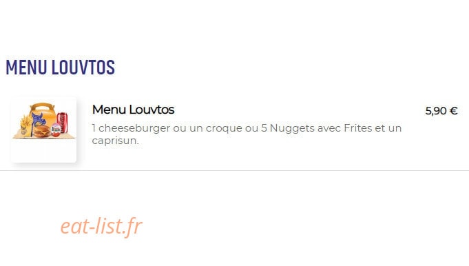 Alpha burger — carte page 5