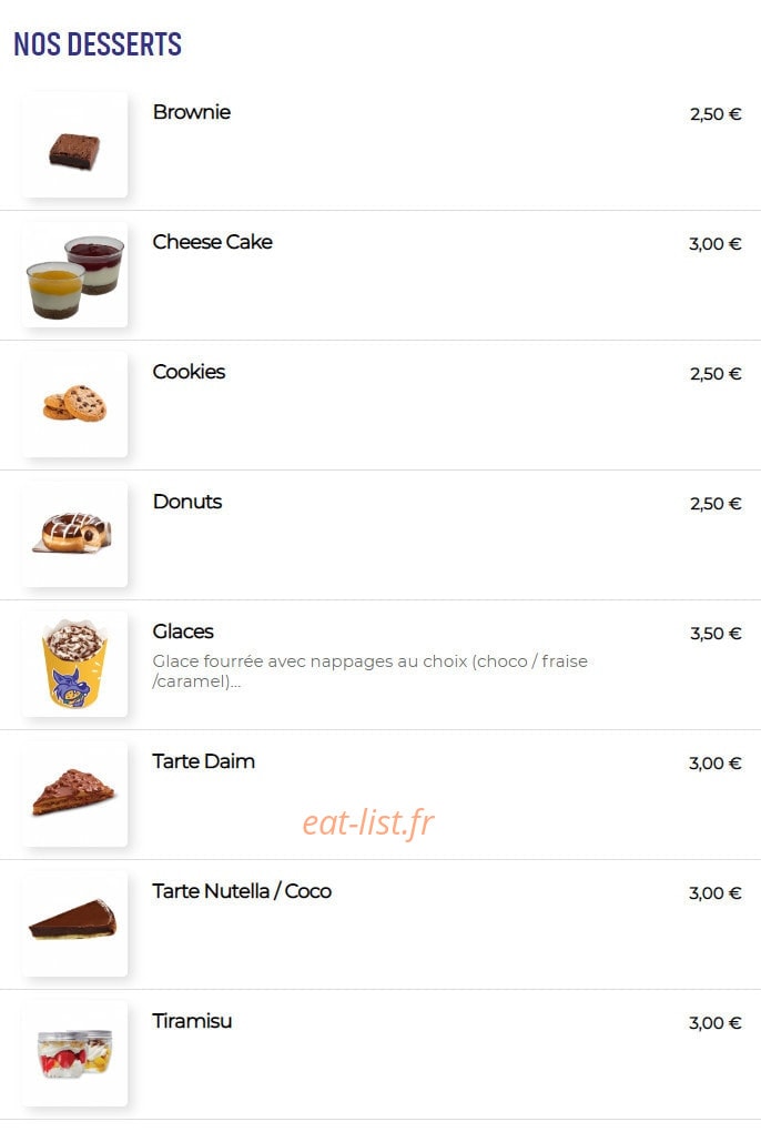 Alpha burger — carte page 8
