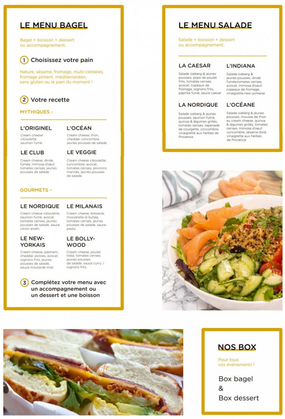 Bagel Corne — carte page 1