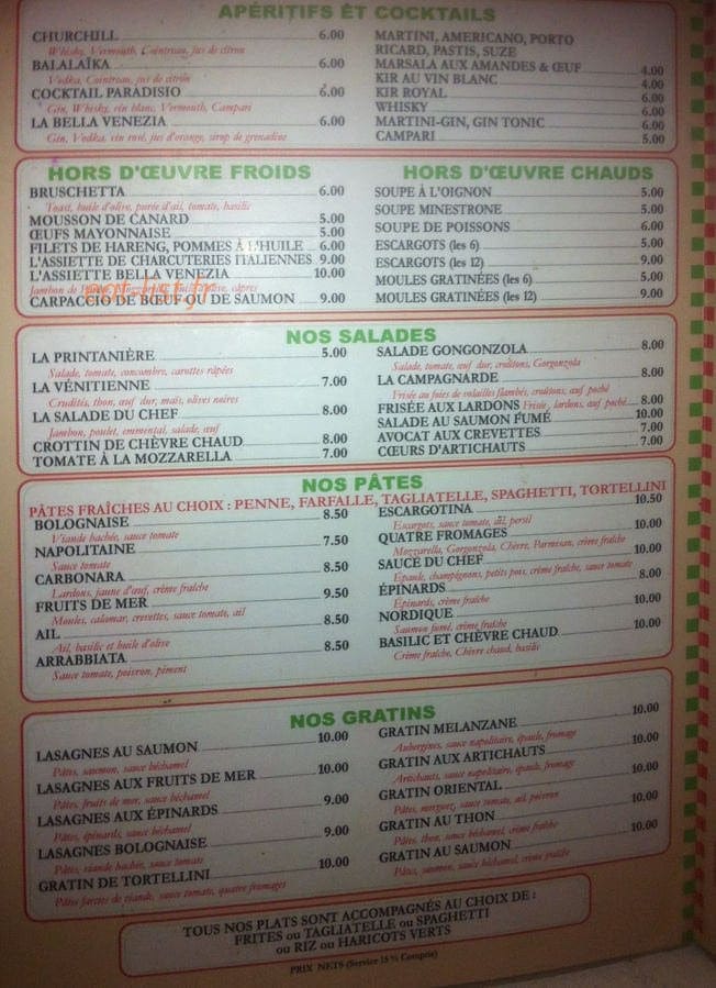 Bella Venitia — carte page 2
