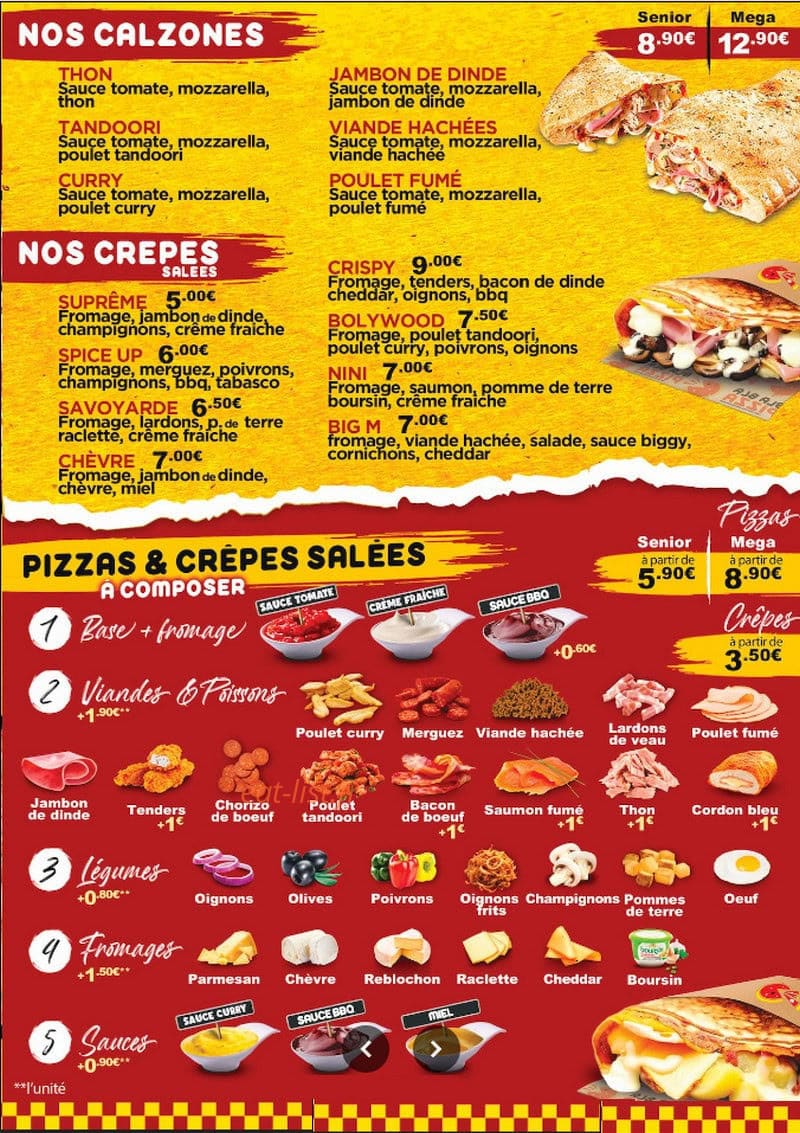 Bla Bla Pizza — carte page 2
