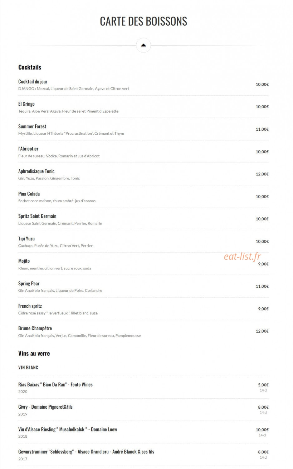 Cabane — carte page 3