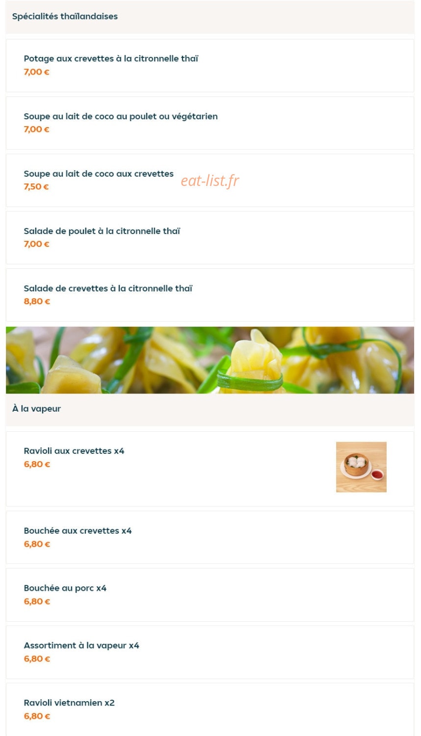 Delices Viet — carte page 3