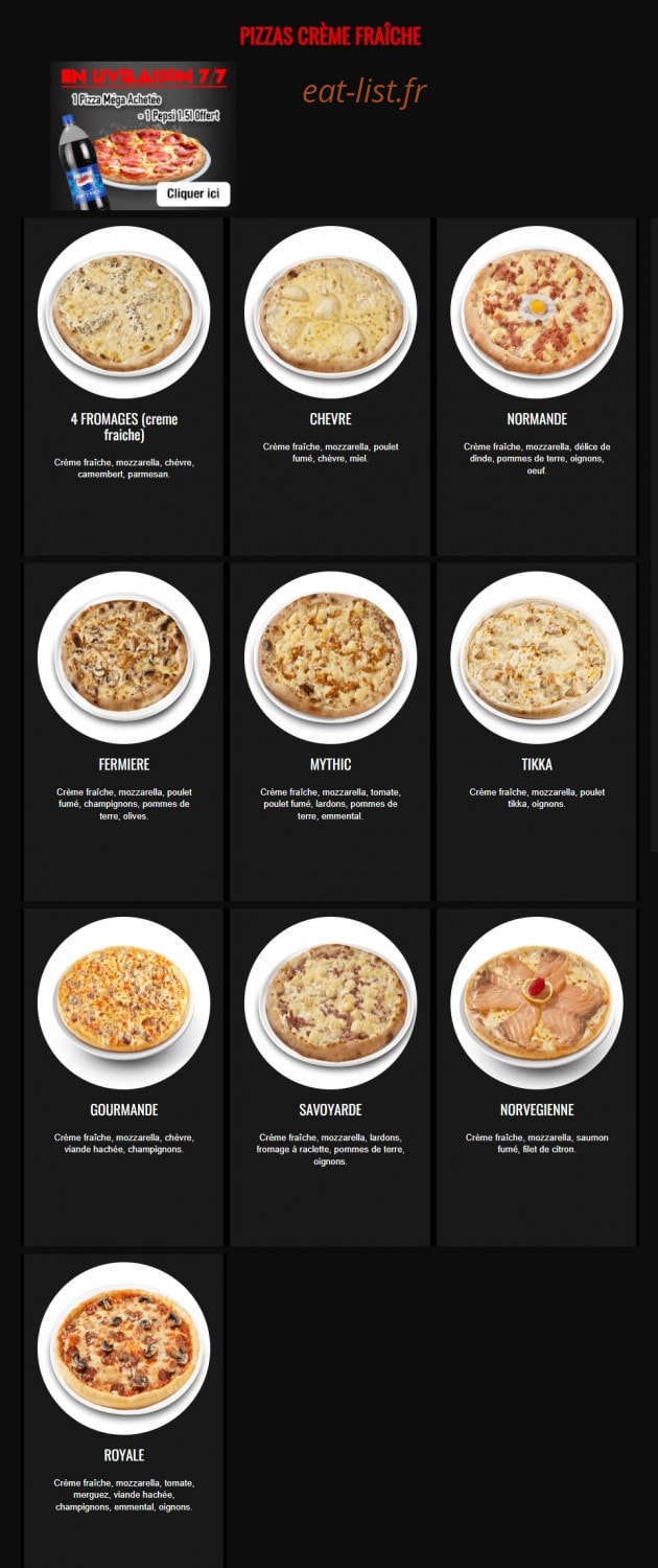 Dream Pizza — carte page 5