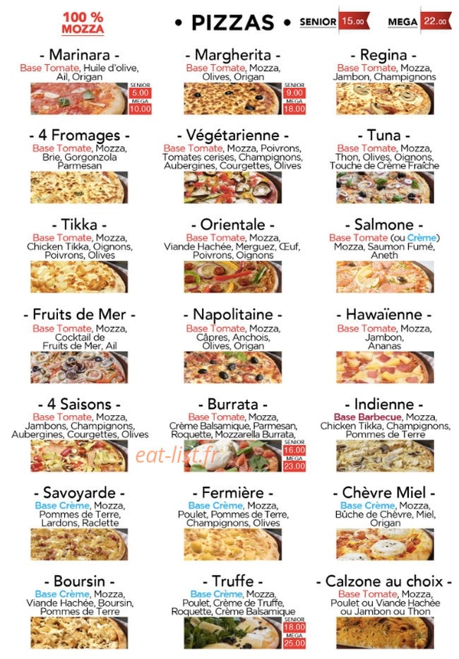 Fresh Pizza Burger — carte page 3