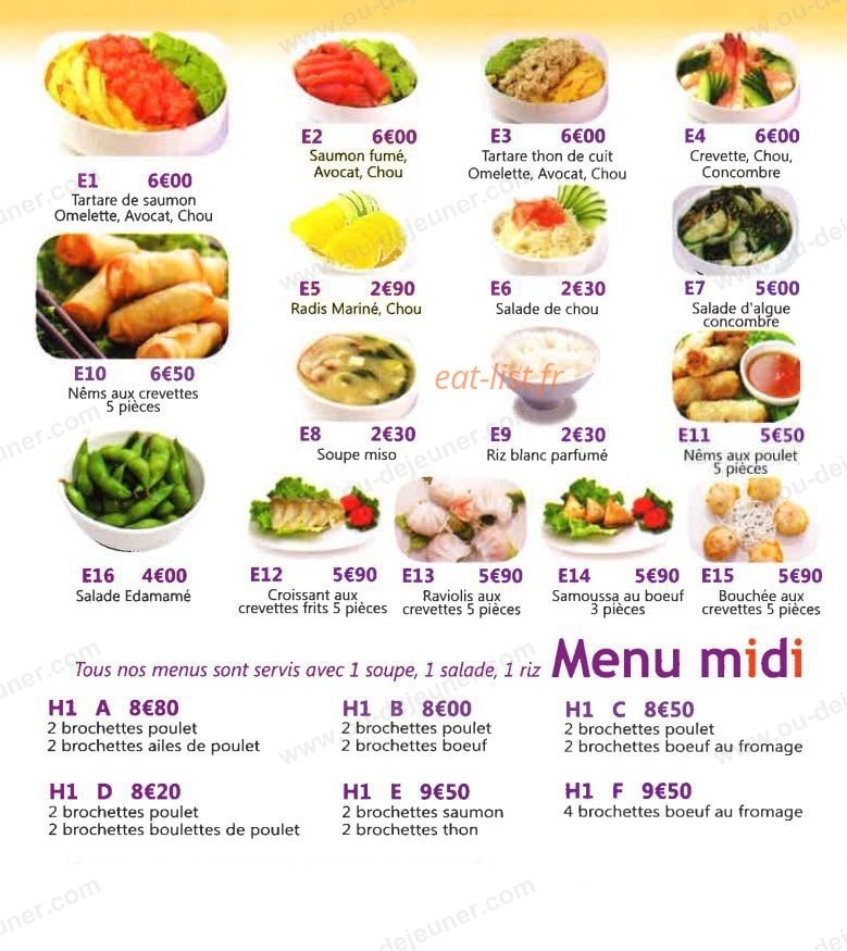 He Sushi — carte page 3