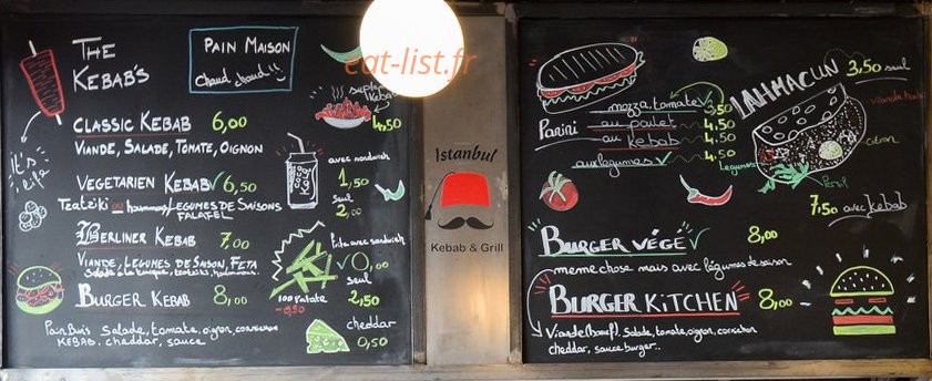 Istanbul Kitchen — carte page 1