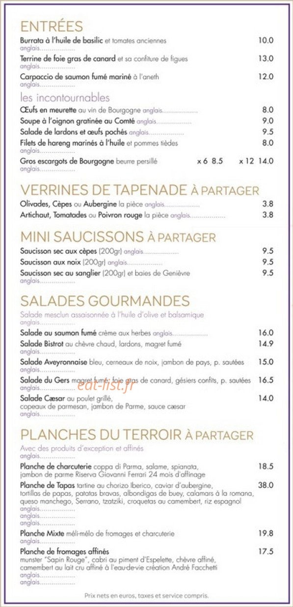 L'Apostrophe café — carte page 1