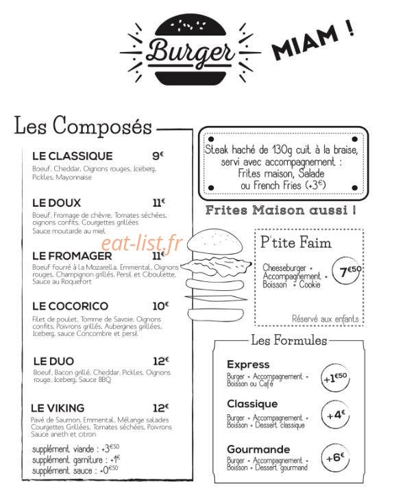 Carte et menu de L'Atelier sur la Braise à Nanterre — Les composées