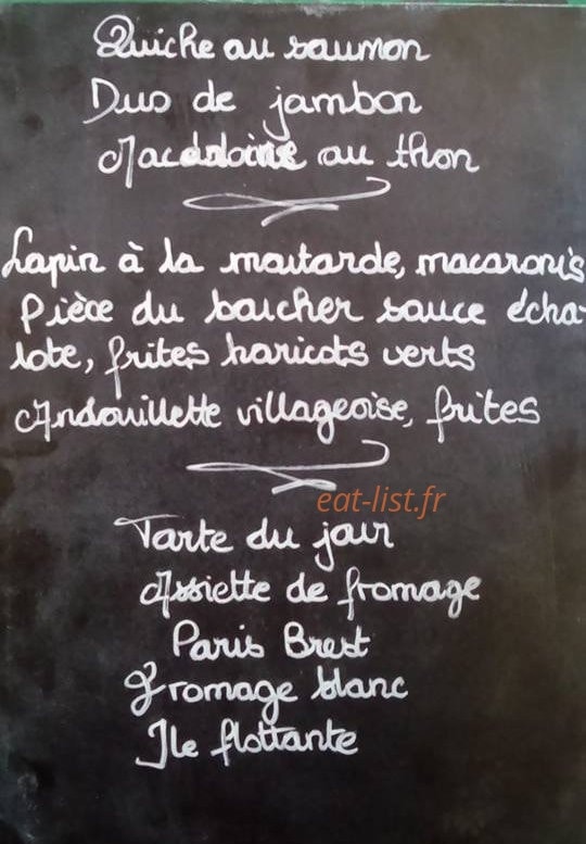 La Chope Des Halles — carte page 1