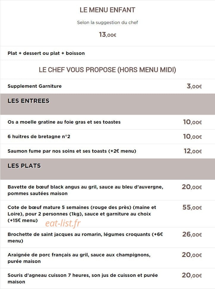 La Villa D'Aubrac — carte page 1