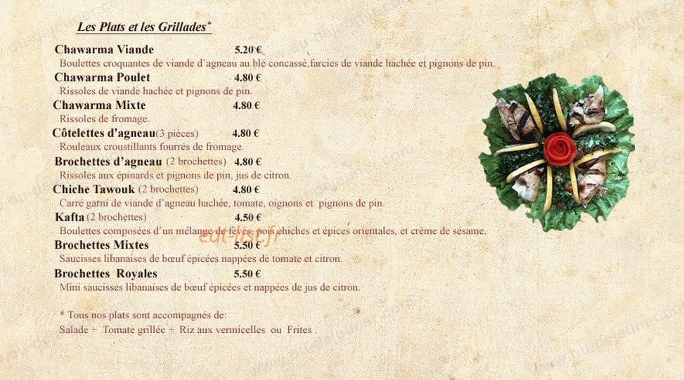 Le Royal Liban — carte page 4