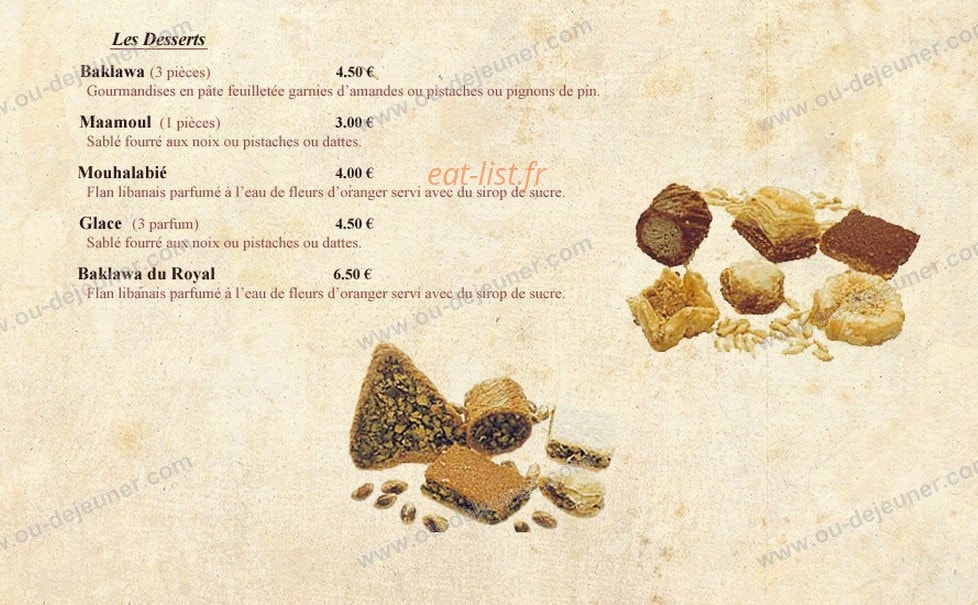 Le Royal Liban — carte page 6