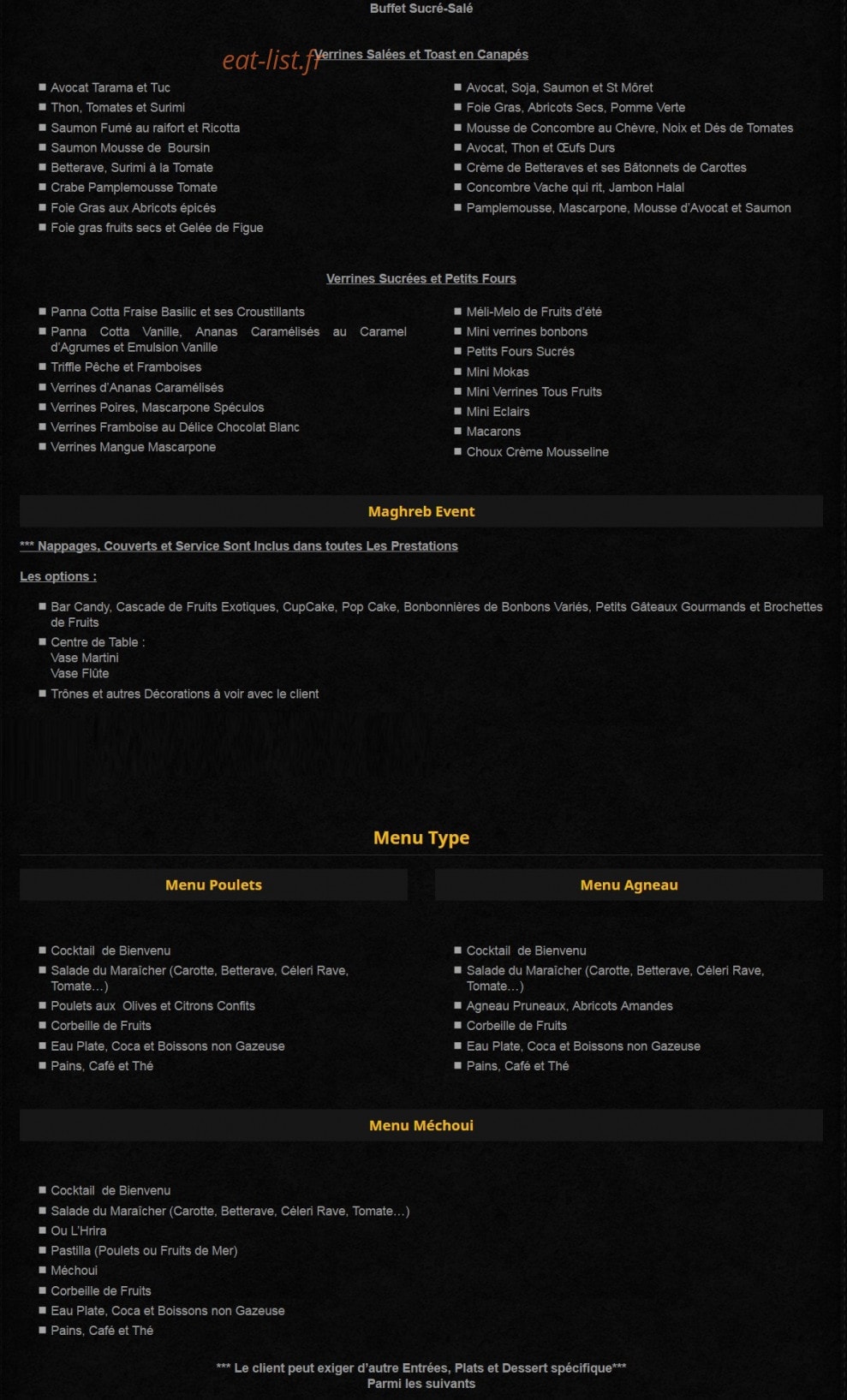Maghreb Event — carte page 2