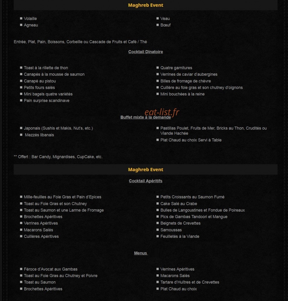 Maghreb Event — carte page 1