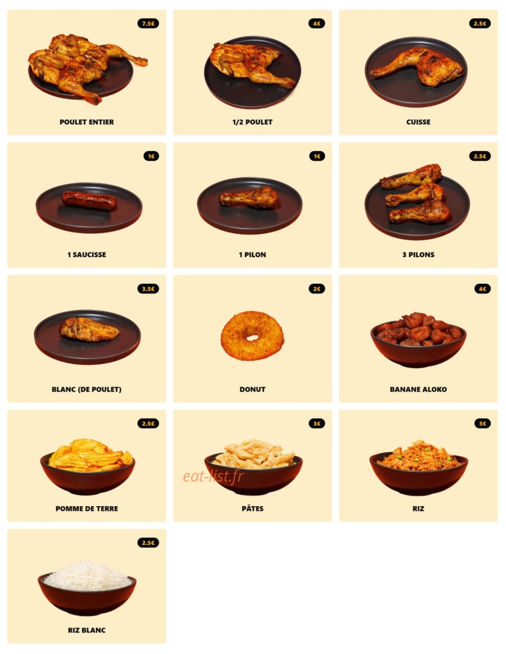 Master poulet — carte page 1