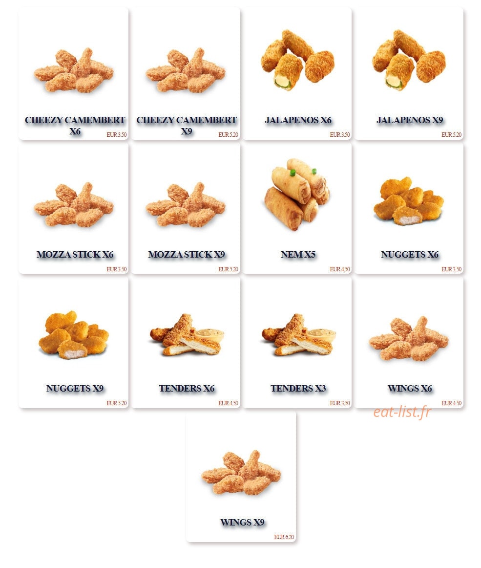 Miami burger — carte page 4