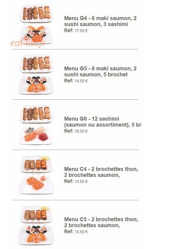 Océan's Sushi — carte page 4