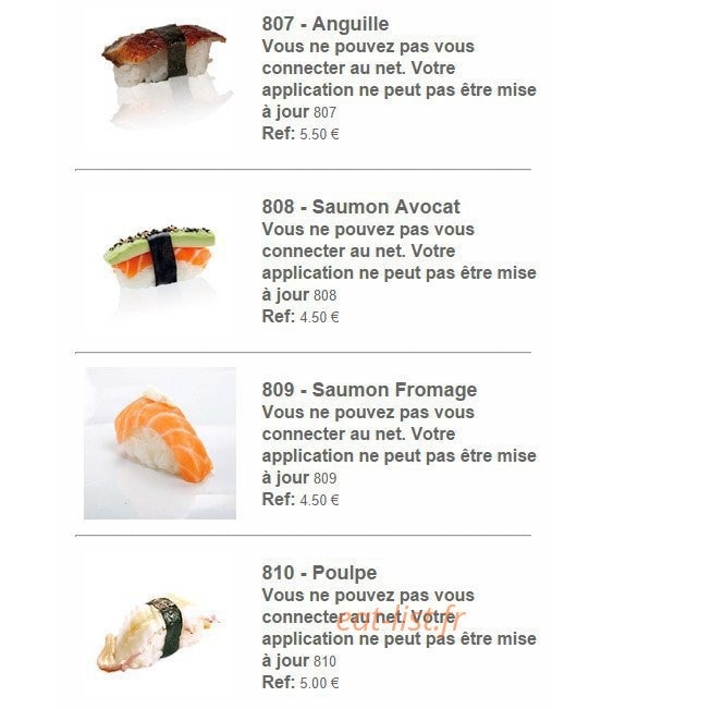 Océan's Sushi — carte page 23