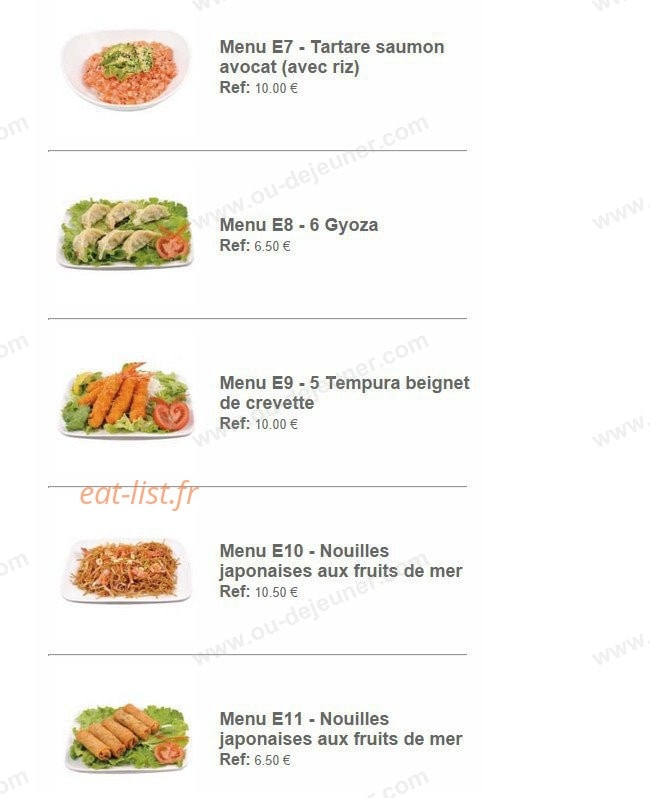 Océan's Sushi — carte page 11