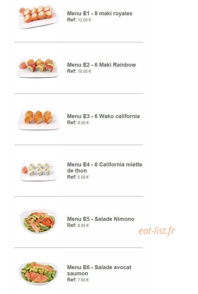Océan's Sushi — carte page 10
