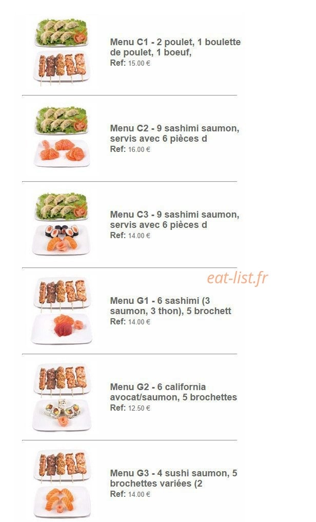 Océan's Sushi — carte page 3