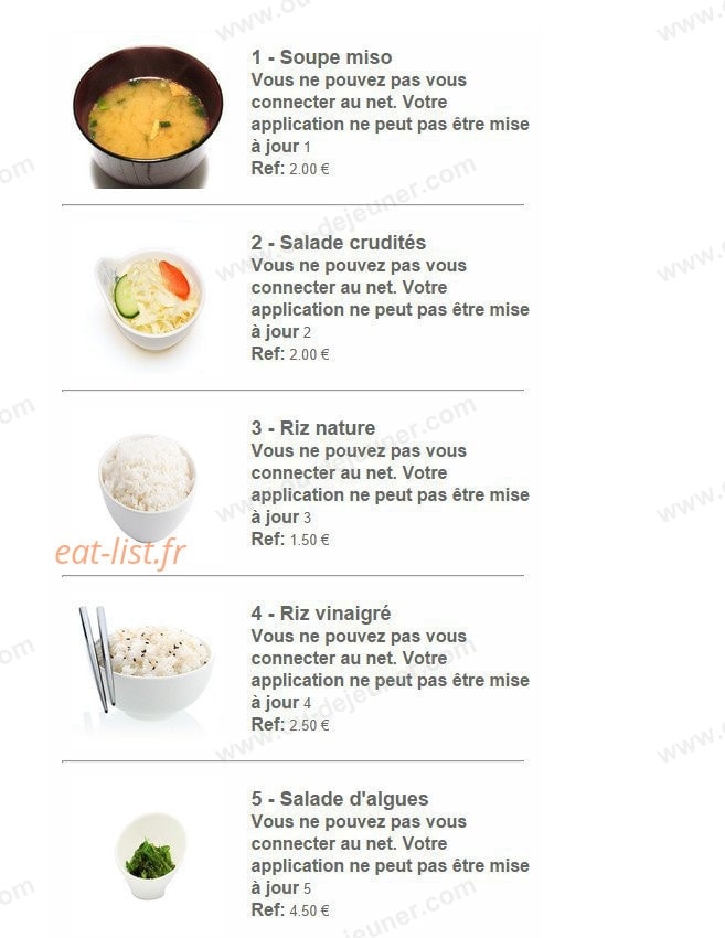 Océan's Sushi — carte page 26