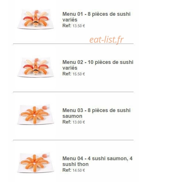Océan's Sushi — carte page 6