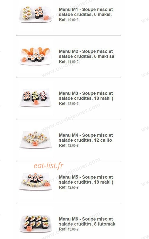 Océan's Sushi — carte page 5