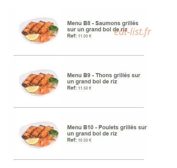 Océan's Sushi — carte page 2