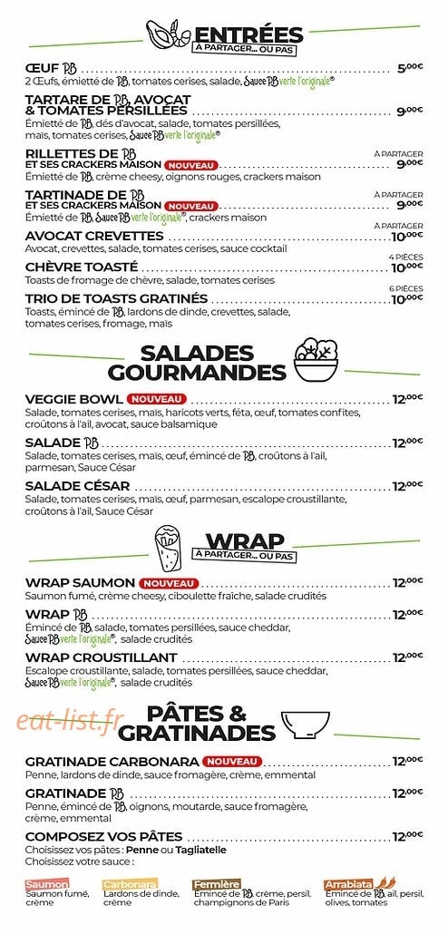 PB Poulet Braisé — carte page 1