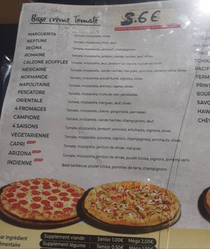 Pizz'Appetit — carte page 3
