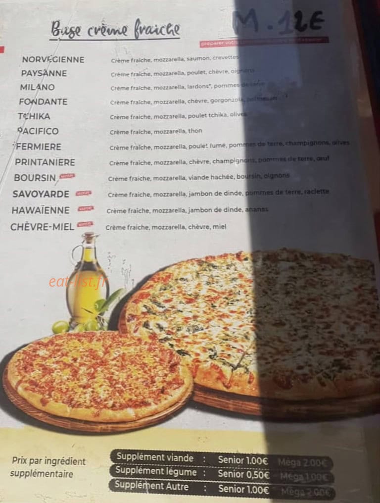 Pizz'Appetit — carte page 2